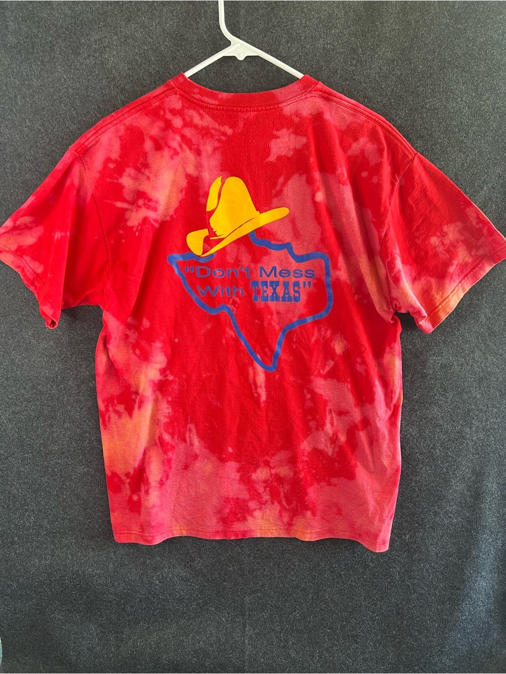 Vintage Texas Lonestar Steakhouse‎ Restaraunt Red Tie-Dye T-Shirt Mens L 1990s